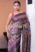 Digital Print Saree Violet Kantha Digital Print Saree saree online