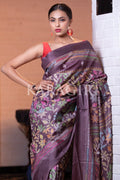 Digital Print Saree Violet Kantha Digital Print Saree saree online