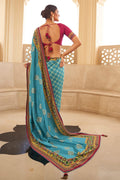 Digital Print Saree Vivid Blue Digital Printed Saree saree online