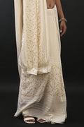 fancy saree, white saree