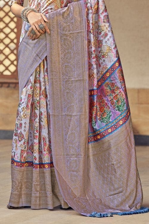 Digital Print Saree Wisteria Purple Digital Print Saree saree online