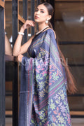 Digital Print Saree Zaffre Blue Kantha Digital Print Saree saree online