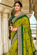 Dola Silk Saree Juniper Green Dola Silk Saree saree online