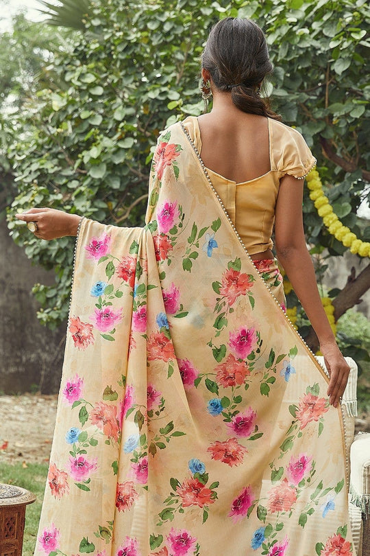 georgette saree design