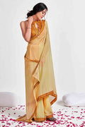 Georgette Saree Cream Georgette Saree saree online