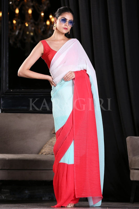 Georgette Saree Eliza's Elegant Multi-coloured Georgette Saree saree online
