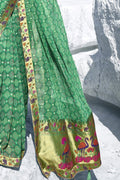 Emerald Printed Georgette Saree