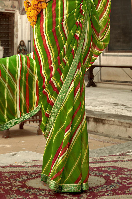 green saree