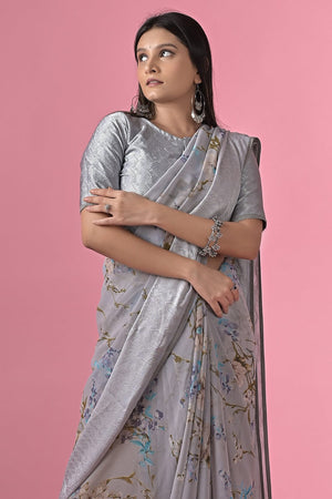 georgette saree blouse design