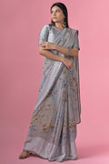 gray saree
