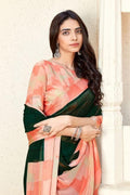  georgette plain saree