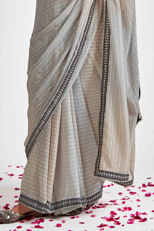 Georgette Saree Harbor Grey Georgette Saree saree online