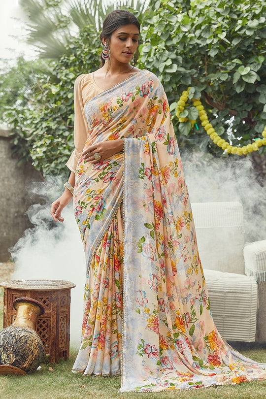 georgette saree design