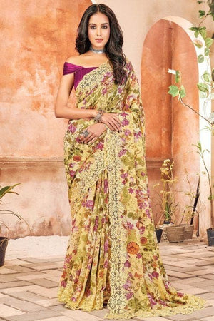 georgette saree design