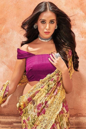georgette saree party wear