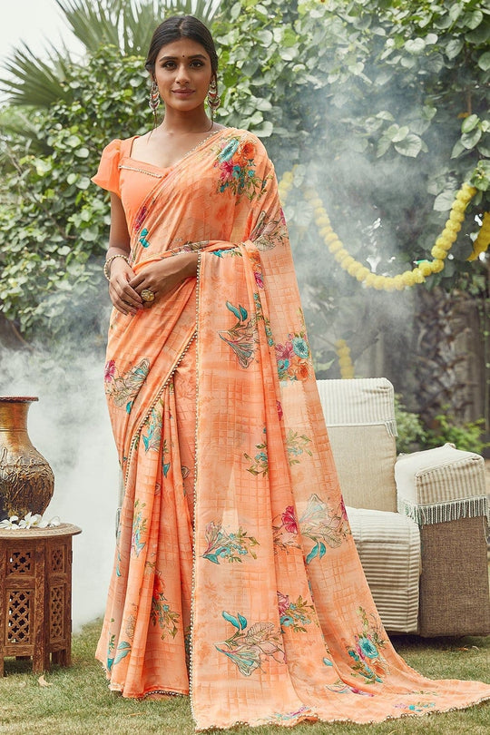 georgette saree party wear