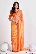 Georgette Saree Merigold Yellow Georgette Saree saree online