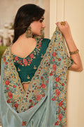 green saree