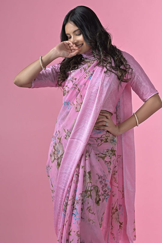 georgette saree blouse design