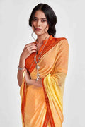 Georgette Saree Tuscan Sun Yellow Georgette Saree saree online