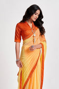 Georgette Saree Tuscan Sun Yellow Georgette Saree saree online