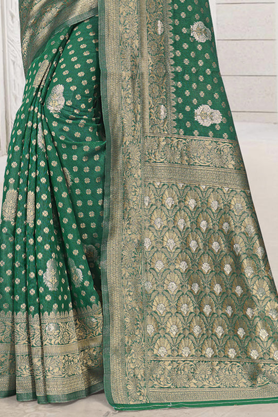 Jade Green Silk Saree