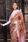 Kalamkari Saree Amber Yellow Kalamkari Saree saree online
