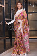 Kalamkari Saree Amber Yellow Kalamkari Saree saree online