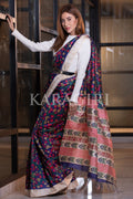 Kalamkari Saree Berry Blue Kalamkari Saree saree online