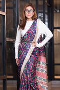 Kalamkari Saree Berry Blue Kalamkari Saree saree online