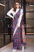 Kalamkari Saree Berry Blue Kalamkari Saree saree online