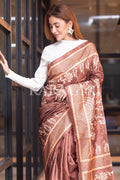 Kalamkari Saree Brown Kalamkari Saree saree online