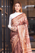 Kalamkari Saree Brown Kalamkari Saree saree online