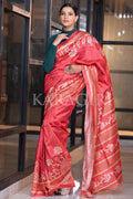 Kalamkari Saree Carnation Red Kalamkari Saree saree online