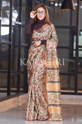 Kalamkari Saree Chestnut Brown Kalamkari Saree saree online