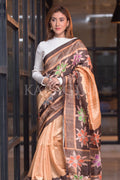 Kalamkari Saree Coral Peach Kalamkari Saree saree online