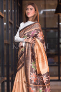 Kalamkari Saree Coral Peach Kalamkari Saree saree online
