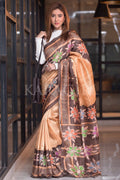 Kalamkari Saree Coral Peach Kalamkari Saree saree online