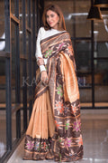 Kalamkari Saree Coral Peach Kalamkari Saree saree online