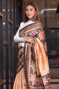 Kalamkari Saree Coral Peach Kalamkari Saree saree online