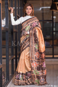 Kalamkari Saree Coral Peach Kalamkari Saree saree online