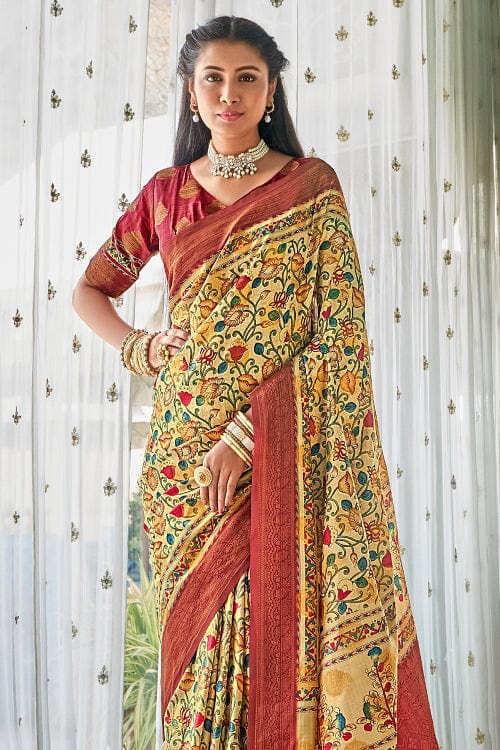 kalamkari silk saree