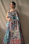blue saree