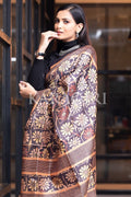 Kalamkari Saree Dark Brown Kalamkari Saree saree online