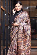 Kalamkari Saree Dark Brown Kalamkari Saree saree online