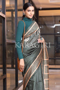 Kalamkari Saree Fern Green Kalamkari Saree saree online