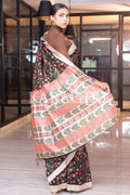 Kalamkari Saree Ink Black Kalamkari Saree saree online
