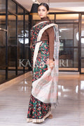 Kalamkari Saree Ink Black Kalamkari Saree saree online