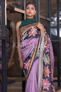 Kalamkari Saree Lavender Purple Kalamkari Saree saree online