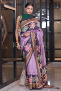 Kalamkari Saree Lavender Purple Kalamkari Saree saree online
